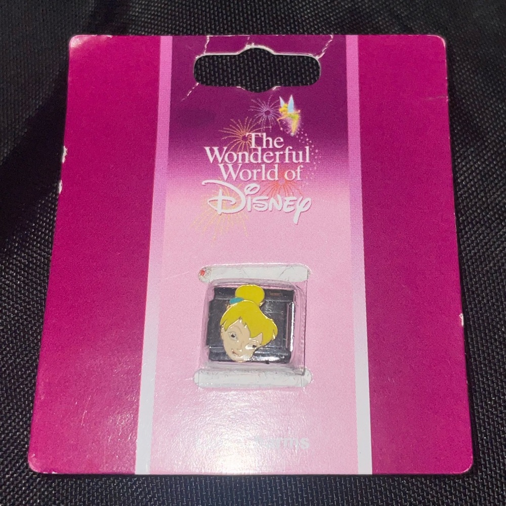 Vintage Disney Tinkerbell Fairy Italian Charm Bracelet Link Peter Pan Ganzo